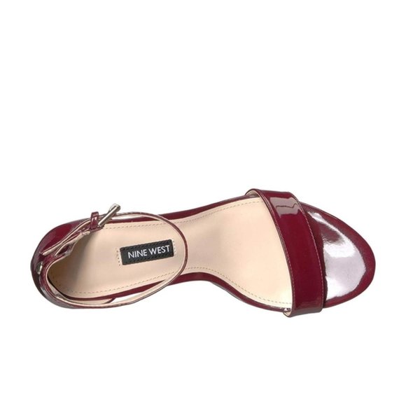 NINE WEST Dempsey 3 Platform Sandal Pumps in Patent Leather Red - Picture 7 of 15